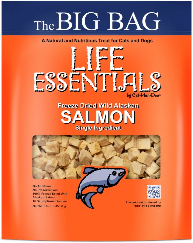 Life Essentials Freeze Dried Wild Alaskan Salmon 16oz. Big Bag